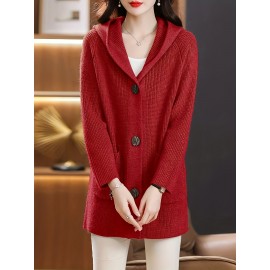 Women's Beige Cardigan Sweater - Longline Open Front Coat-like Jacket, Soft Chic Sweater for Fall/Winter, Elegant Everyday & Formal Outfits, Fall Winter Wear, Soft Texture