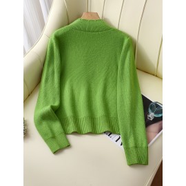 Women's Thick & Soft Sweater with Bow Buttons - Winter Warm Round Neck Long Sleeve Cozy Sweater, Beige & White Cable- Design, All-Season Casual Elegant Pullover for Fall and Winter Layering, Hand Wash or Dry Clean, Solid Color with Bow Detail, Medium Stretch, Relaxed Fit, Fleece Lining for Extra Warmth, Chic and Comfortable for Casual Attire, Cozy Sweaters For Women, Casual Long Sleeve Sweater, Oversized Knit Sweater, Colourfull Loose Sweater For Women,